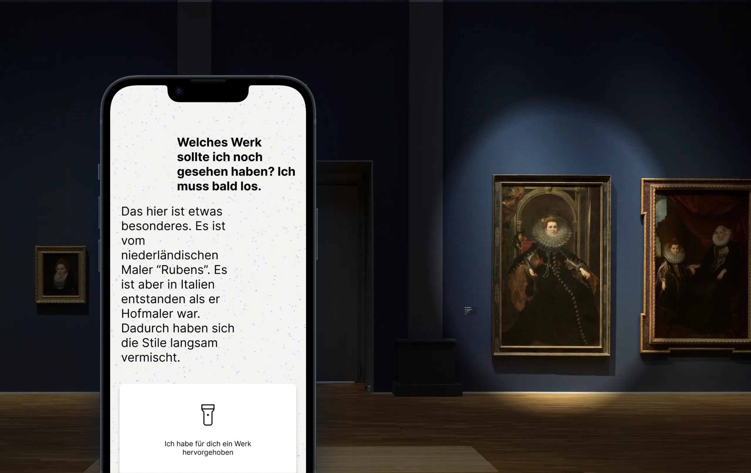 'Roam' can interact with different devices in the space, making interaction more immersive and reducing the need for visitors to look at a phone.